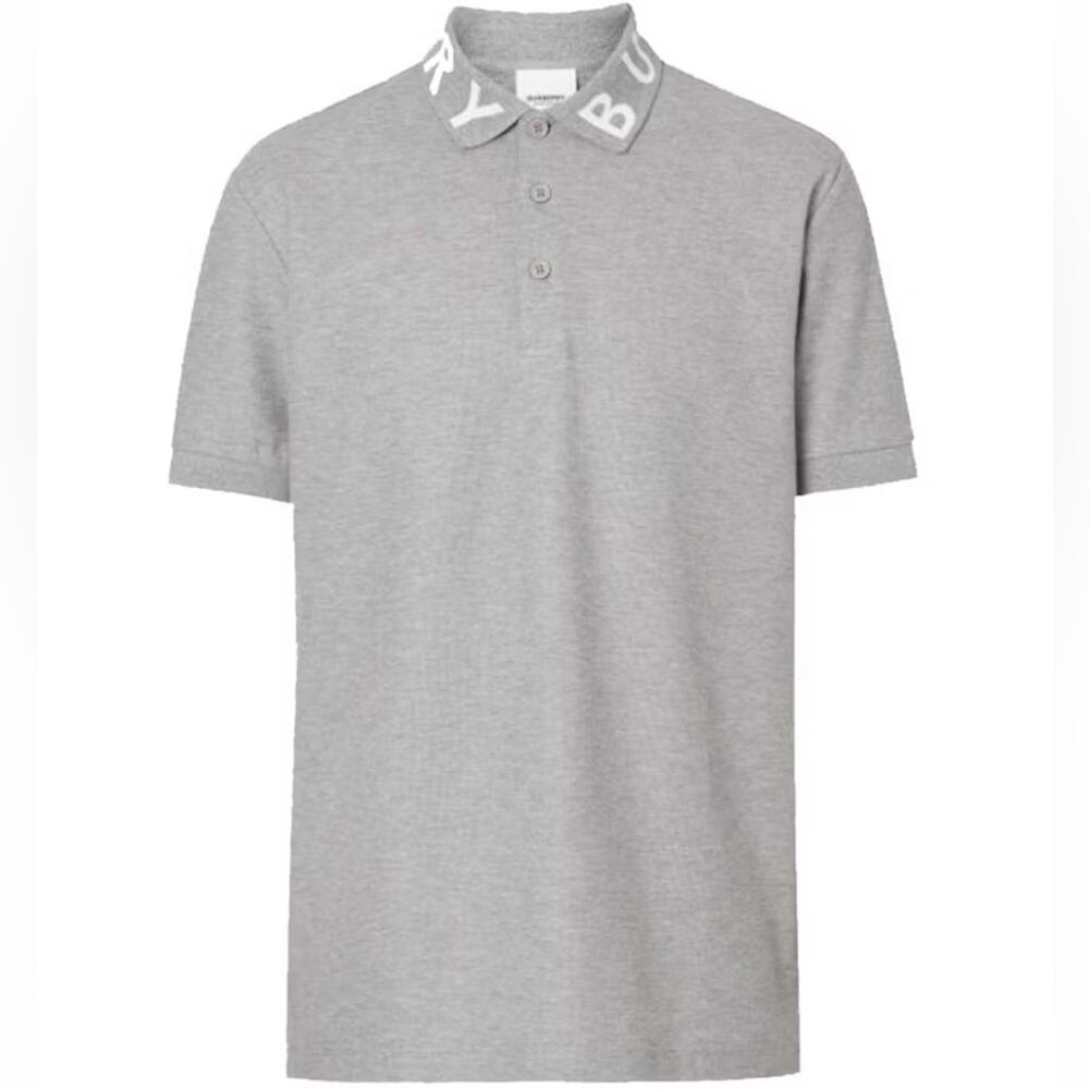 Sold❌Burberry Light Gray logo Polo Shirt XXL NWT